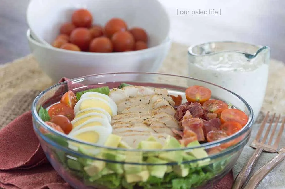 COBB SALAD, paleo, whole30, meal prep