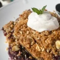 Cherry Almond Crisp by Merit + Fork