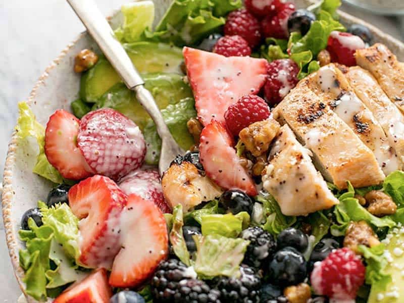 14 Paleo Recipes For Your Valentine   Berry Avo Salad 