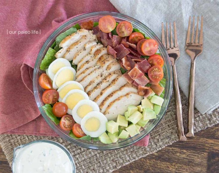 COBB SALAD, paleo, whole30, meal prep