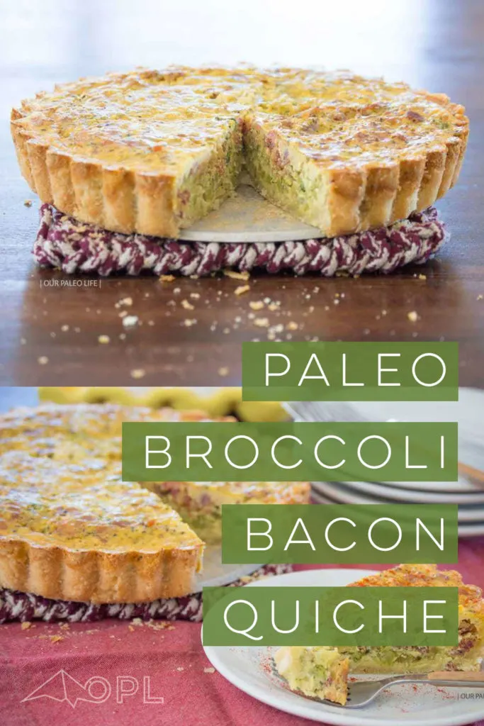 Broccoli Bacon Breakfast Quiche {Whole30} - Shuangy's Kitchensink